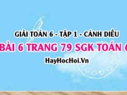 Giải bài 6 trang 79 Toán 6 Tập 1 SGK Cánh Diều